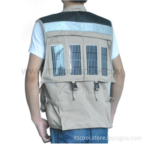 Solar Vest with Charger for Workers
